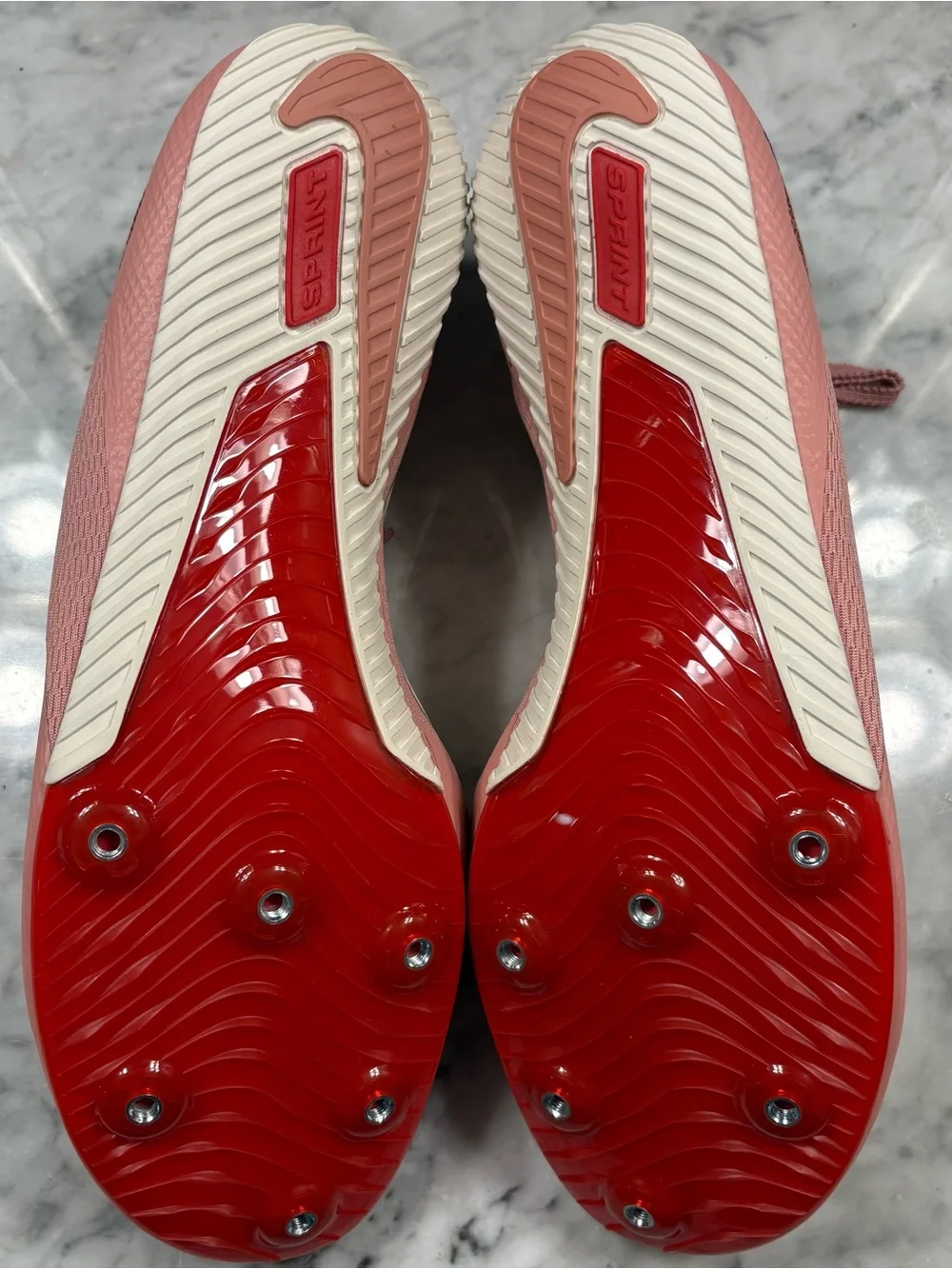 Nike Zoom Rival Sprint Armory Pack Track Field Running Spikes Red Stardust 14